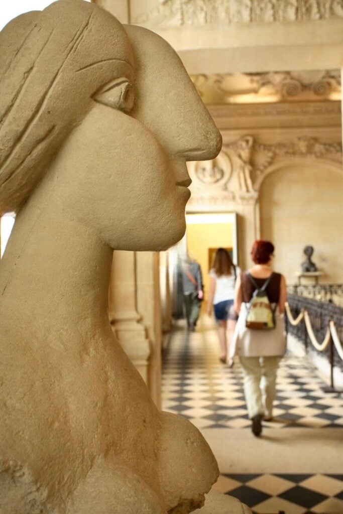 Close-up of a Picasso sculpture inside the Musée Picasso in Le Marais—an inspiring destination for art lovers exploring where to stay in Paris with easy access to museums and creative cultural experiences.