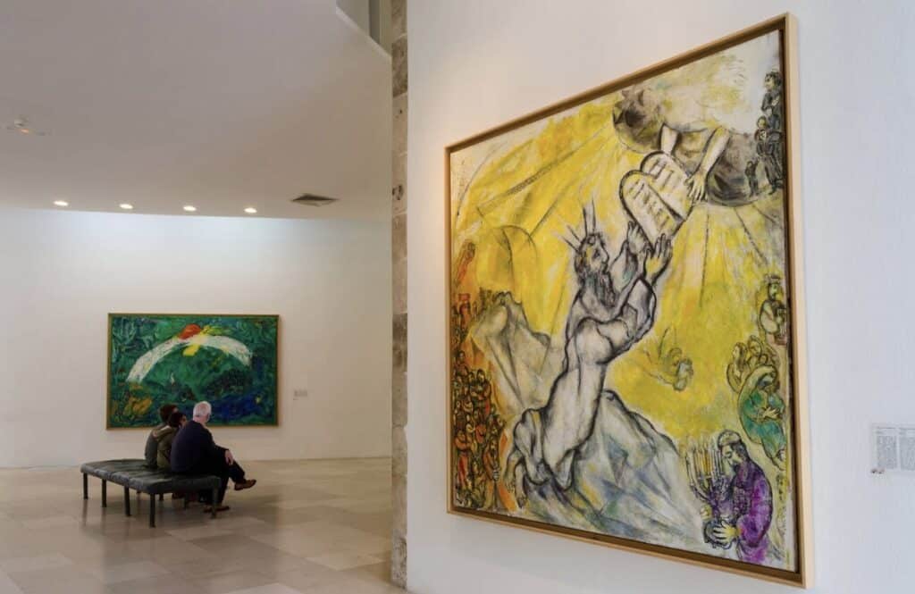 The Marc Chagall National Museum in Nice showcases vibrant and thought-provoking works by the renowned artist, making it a must-visit for art lovers and one of the top cultural things to do in Nice.