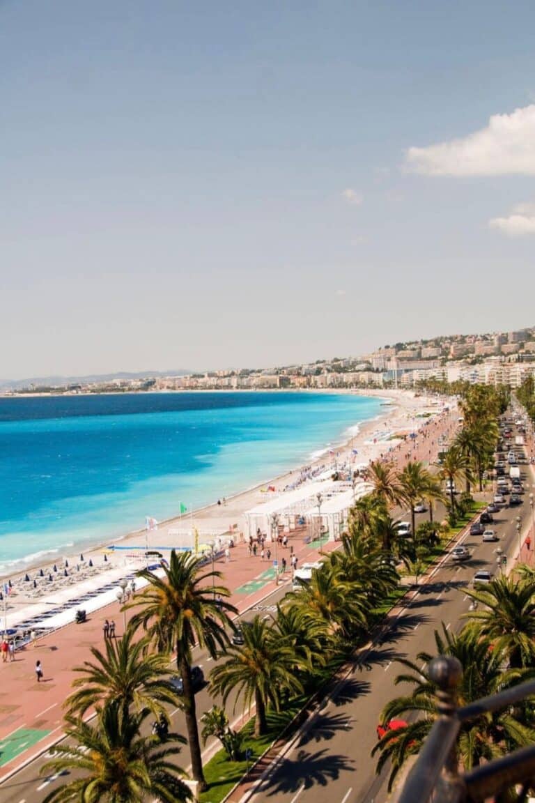The Promenade des Anglais in Nice offers a stunning seaside walk lined with palm trees, vibrant blue waters, and bustling beach clubs—one of the most iconic things to do in Nice for visitors looking to soak up the French Riviera charm.
